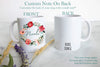 Red Floral Floral Wreath with Custom Name - White Ceramic Mug - Inkpot