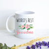 World's Best Grandma Floral - White Ceramic Mug