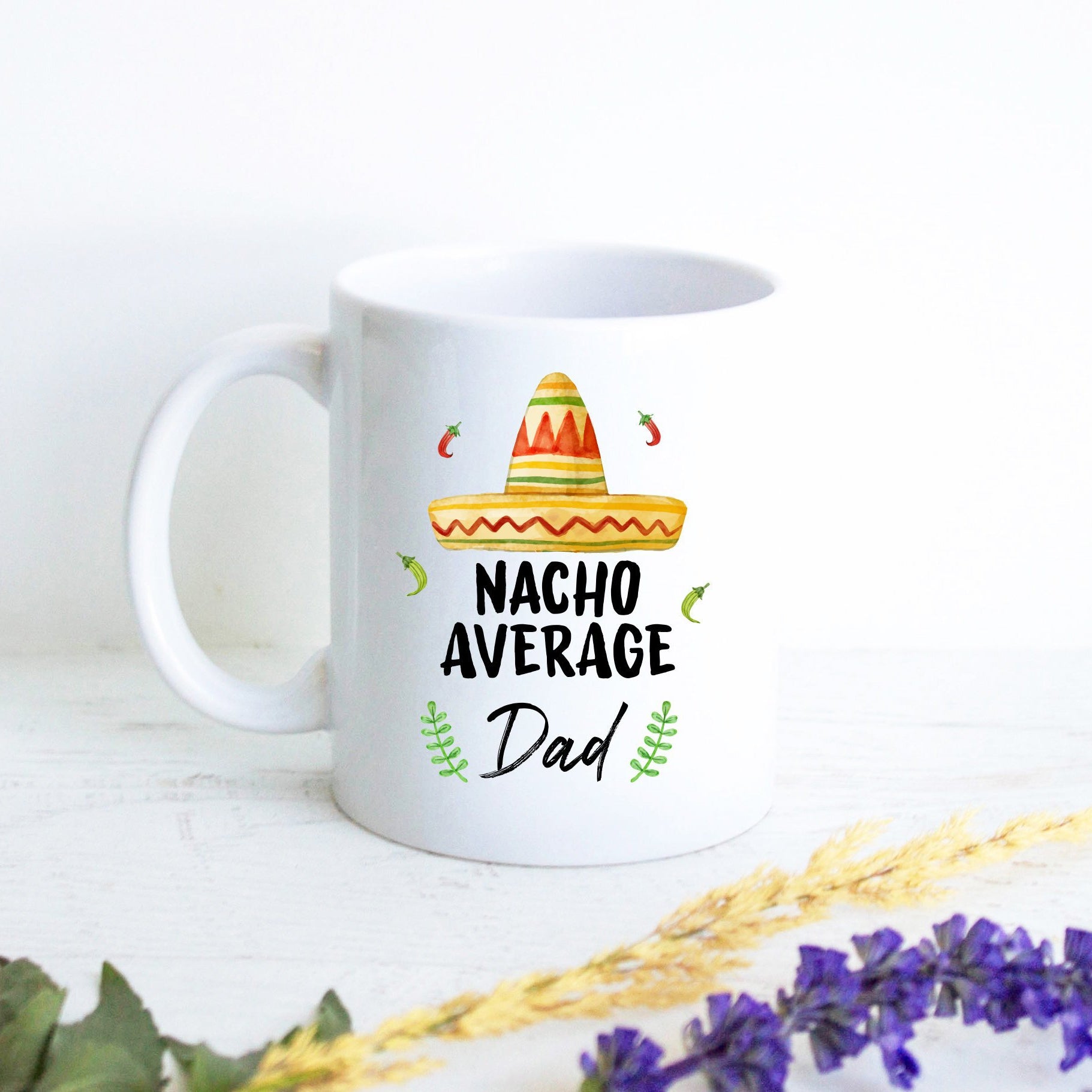 Nacho Average Dad - White Ceramic Mug - Inkpot