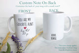 You Are My Favorite Aunt Keep That Shit Up - White Ceramic Mug