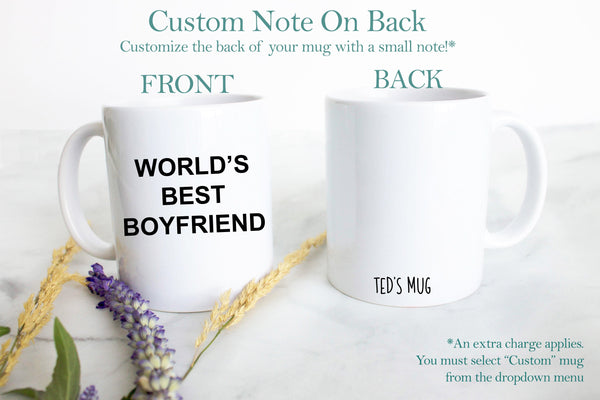 World's Best Boyfriend Mug, Boyfriend Christmas Gift, Gift for Him, Anniversary Gift, Boyfriend Gift, Custom Personalized Boyfriend Gift