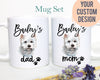 Personalized White Terrier Dog Individual or Mug Set - White Ceramic Custom Mug