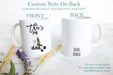 Personalized Norwegian Cat Mom and Dad Individual or Mug Set- White Ceramic Custom Mug