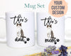 Personalized Norwegian Cat Mom and Dad Individual or Mug Set- White Ceramic Custom Mug