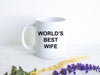 World's Best Wife Mug, Best Wife Mug, Personalized Bride Engagement Gift, Newlywed Gift, Custom Mrs Mug, Bride Gift Idea, Gift for Her