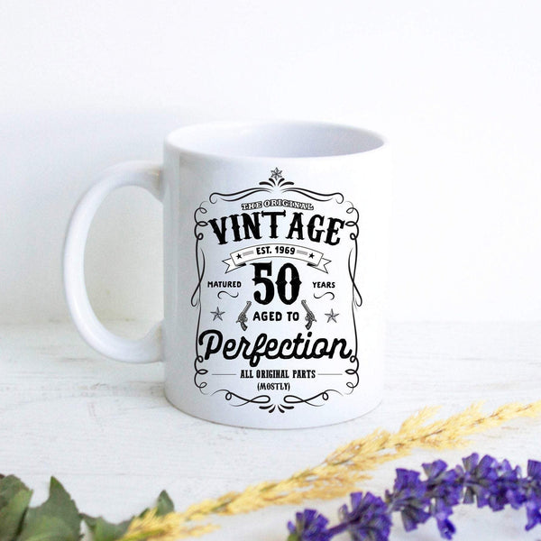 Aged to Perfection 50th Birthday - White Ceramic Mug