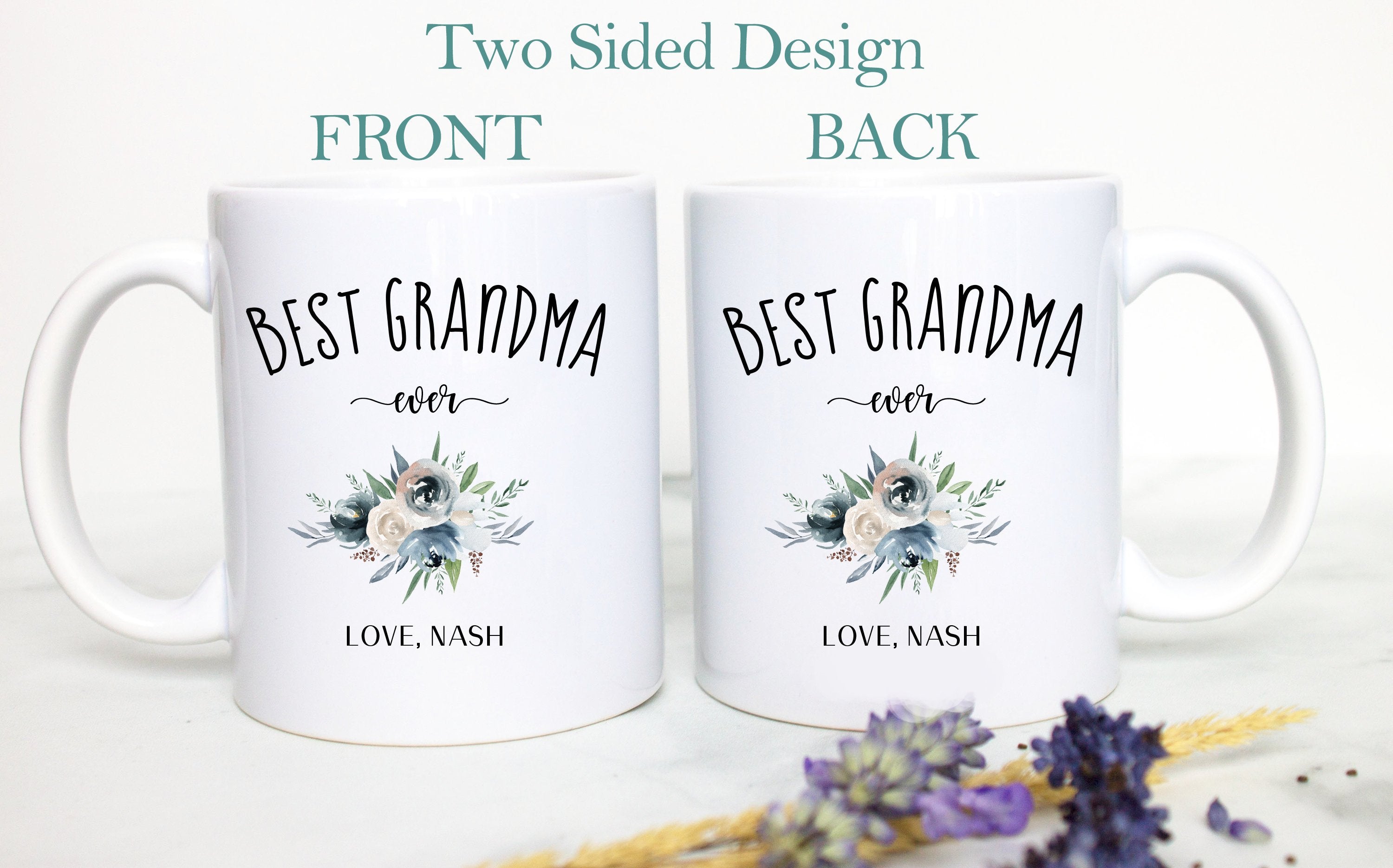 Best Grandpa and Grandma Ever Individual or Mug Set - White Ceramic Mug - Inkpot