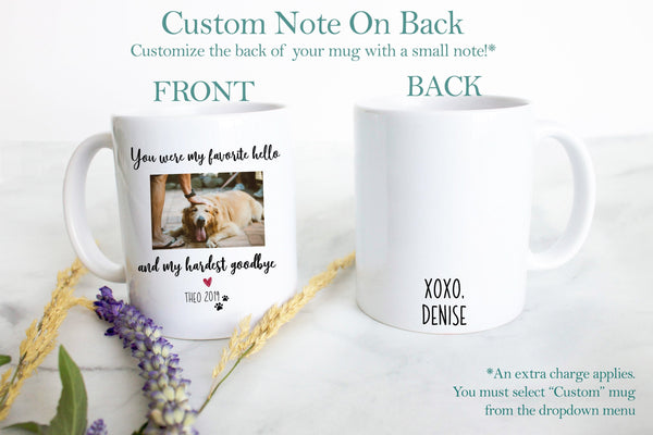 Custom Photo Dog Loss #2 - White Ceramic Mug - Inkpot