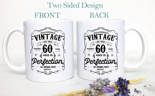 Aged to Perfection 60th Birthday - White Ceramic Mug