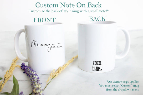 Mommy and Daddy Individual or Mug Set - White Ceramic Mug - Inkpot