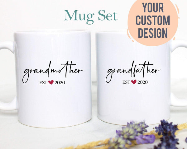 Grandpa and Grandma Est Individual or Mug Set #3 - White Ceramic Mug - Inkpot