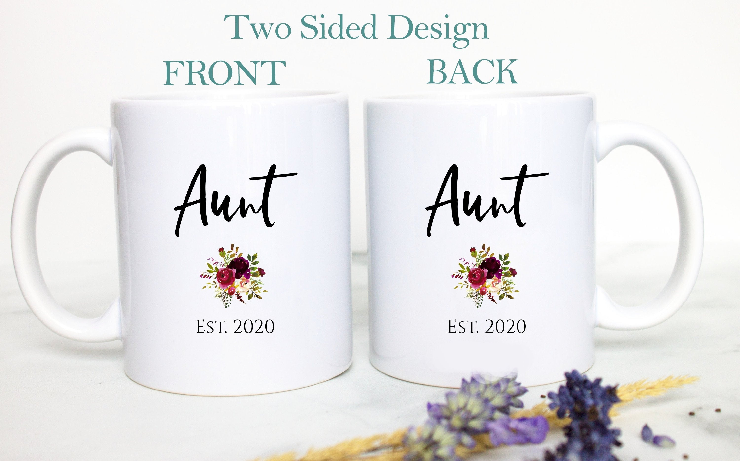 Personalized Aunt and Uncle Individual or Mug Set- White Ceramic Mug