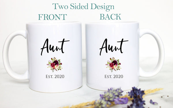 Personalized Aunt and Uncle Individual or Mug Set- White Ceramic Mug