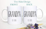 Grandpa and Grandma Rae Dunn Inspired Individual or Mug Set - White Ceramic Mug