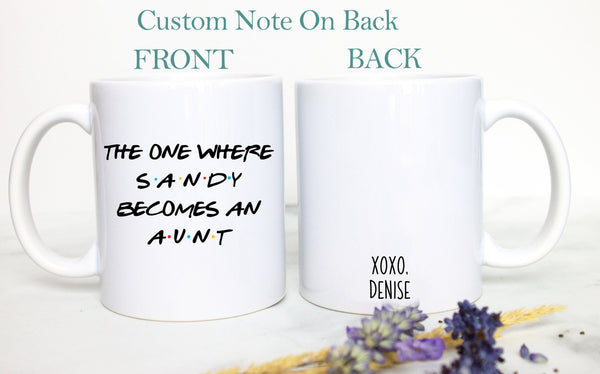 Personalized Aunt Mug Gift, New Aunt Gift, Baby Announcement Best Auntie Gift Custom Gift for Aunt, Best Aunt, Pregnancy Reveal, Baby Shower