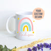 Personalized Name Pastel Rainbow - White Ceramic Mug