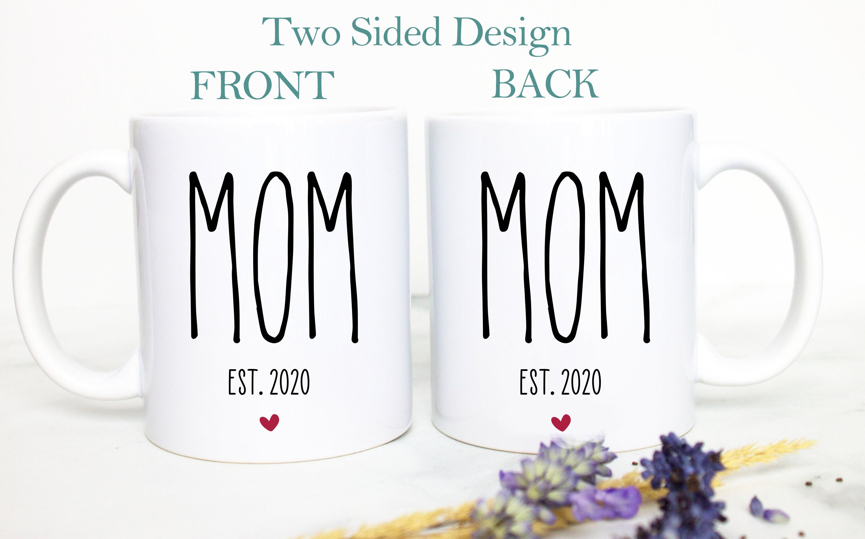 Mom and Dad Mug Set EST #8 - White Ceramic Mug