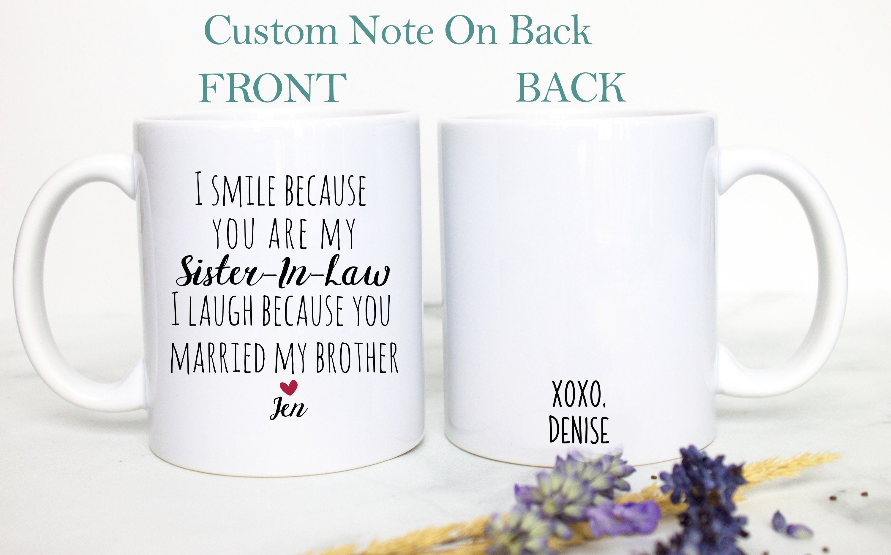 Funny Gift for Sister In Law, Sister In Law Christmas Gift, Bonus Sister, Sister In Law Birthday Custom Sister In Law Gift, Gift under 20