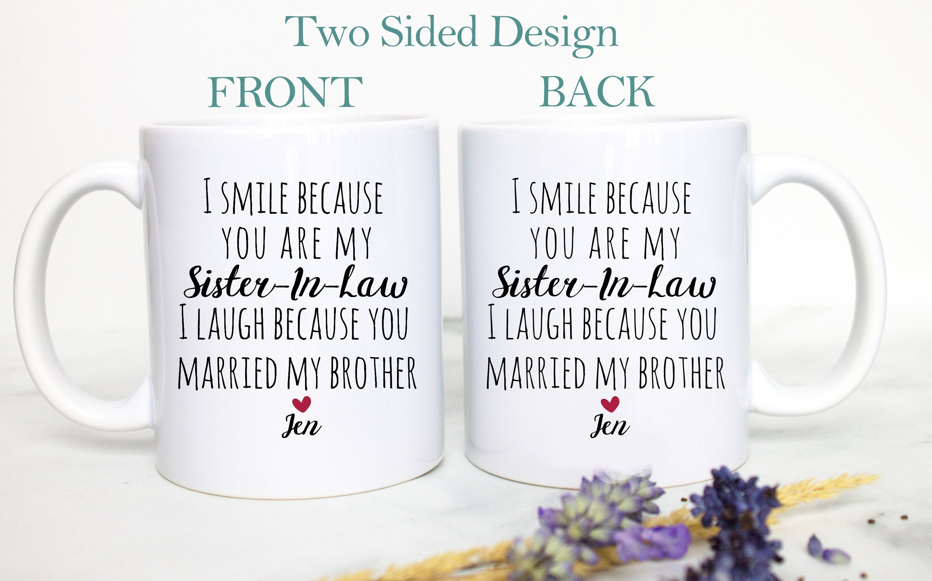 Funny Gift for Sister In Law, Sister In Law Christmas Gift, Bonus Sister, Sister In Law Birthday Custom Sister In Law Gift, Gift under 20