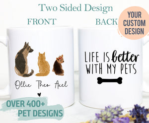 Custom Pet Portrait Mug, Cat Mom,Dog Dad Gift, Dog Owner, Best Dog Owner,Mother&#39;s Day Gift, Father&#39;s Day, Christmas Gift, Dog Mom, Pet Lover