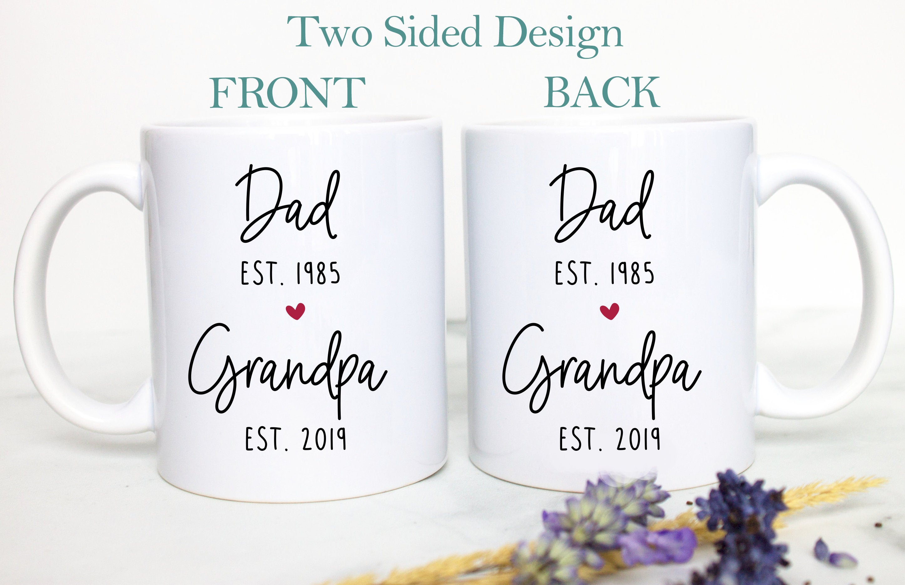 Promoted to Grandpa and Grandma Individual OR Mug Set, Baby Announcement, New Grandparents Mug, New Grandpa, Pregnancy, Grandparents Gift