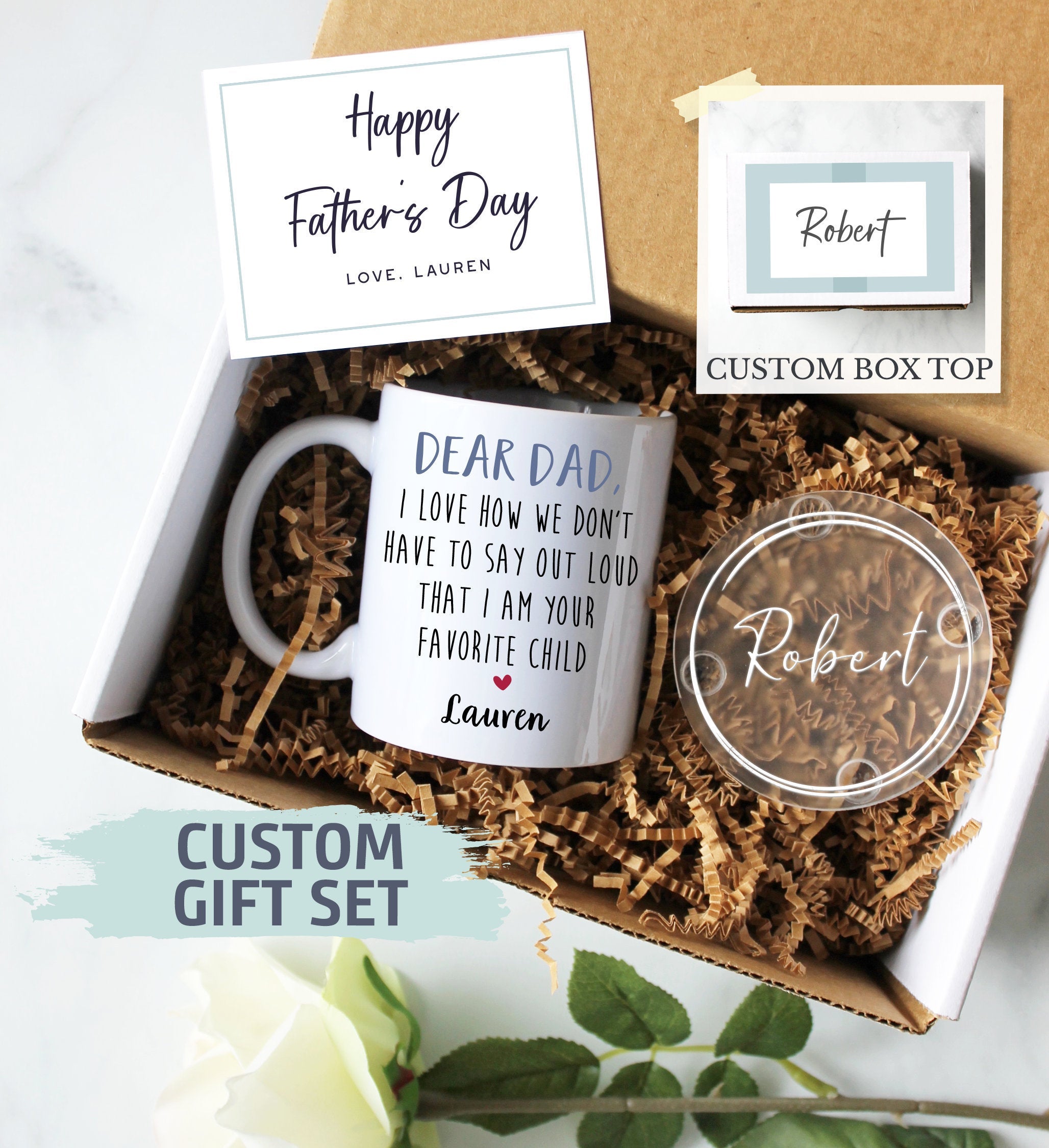 Personalized Father's Day Gift Box | I am Your Favorite Child, Funny Gift for Dad, Funny Father's Day Gift Idea, Funny Dad Mug, Best Dad Mug