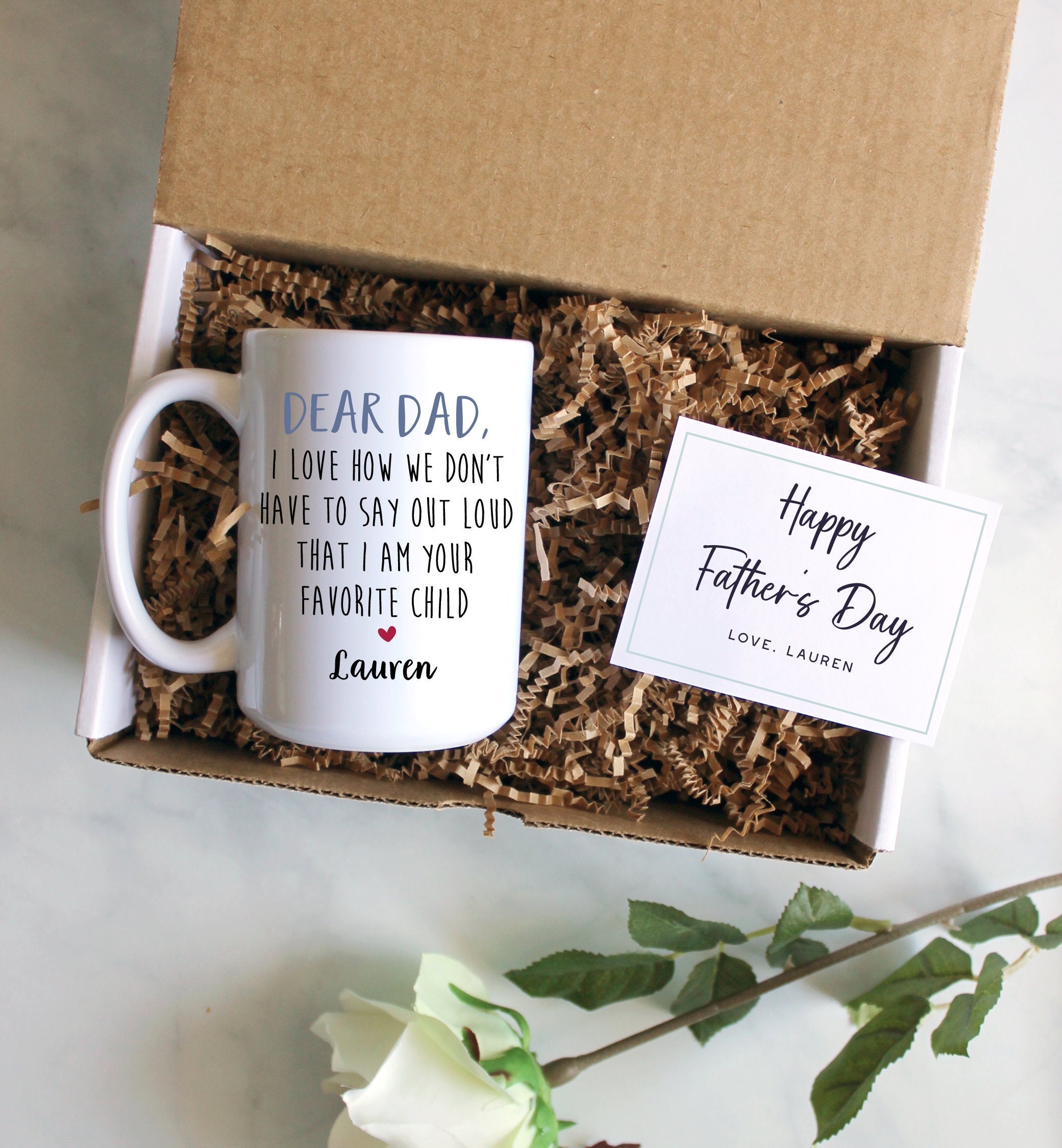 Personalized Father's Day Gift Box | I am Your Favorite Child, Funny Gift for Dad, Funny Father's Day Gift Idea, Funny Dad Mug, Best Dad Mug