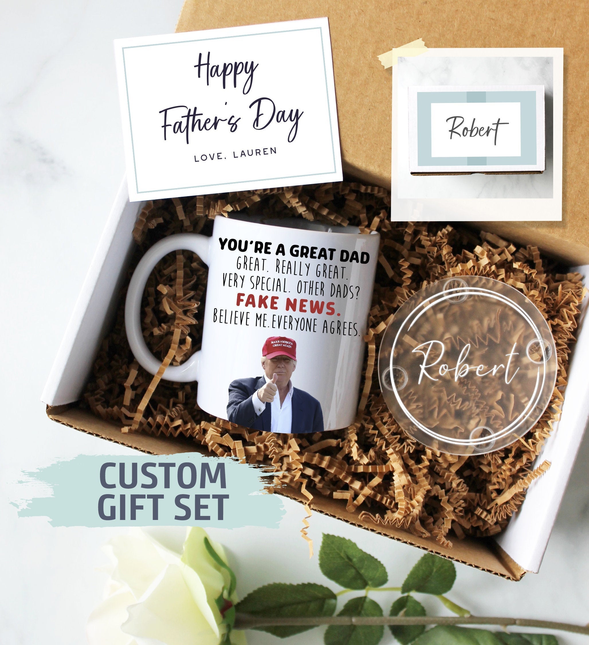 Personalized Father's Day Gift Box | Funny Dad Mug, Funny Gift for Dad, Funny Father's Day Gift Idea, Funny Dad Gift, World's Best Dad Mug