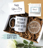 Personalized Father&#39;s Day Gift Box | If Found In Microwave Return To Dad, Funny Gift for Dad, Funny Father&#39;s Day Gift Idea, Funny Dad Mug