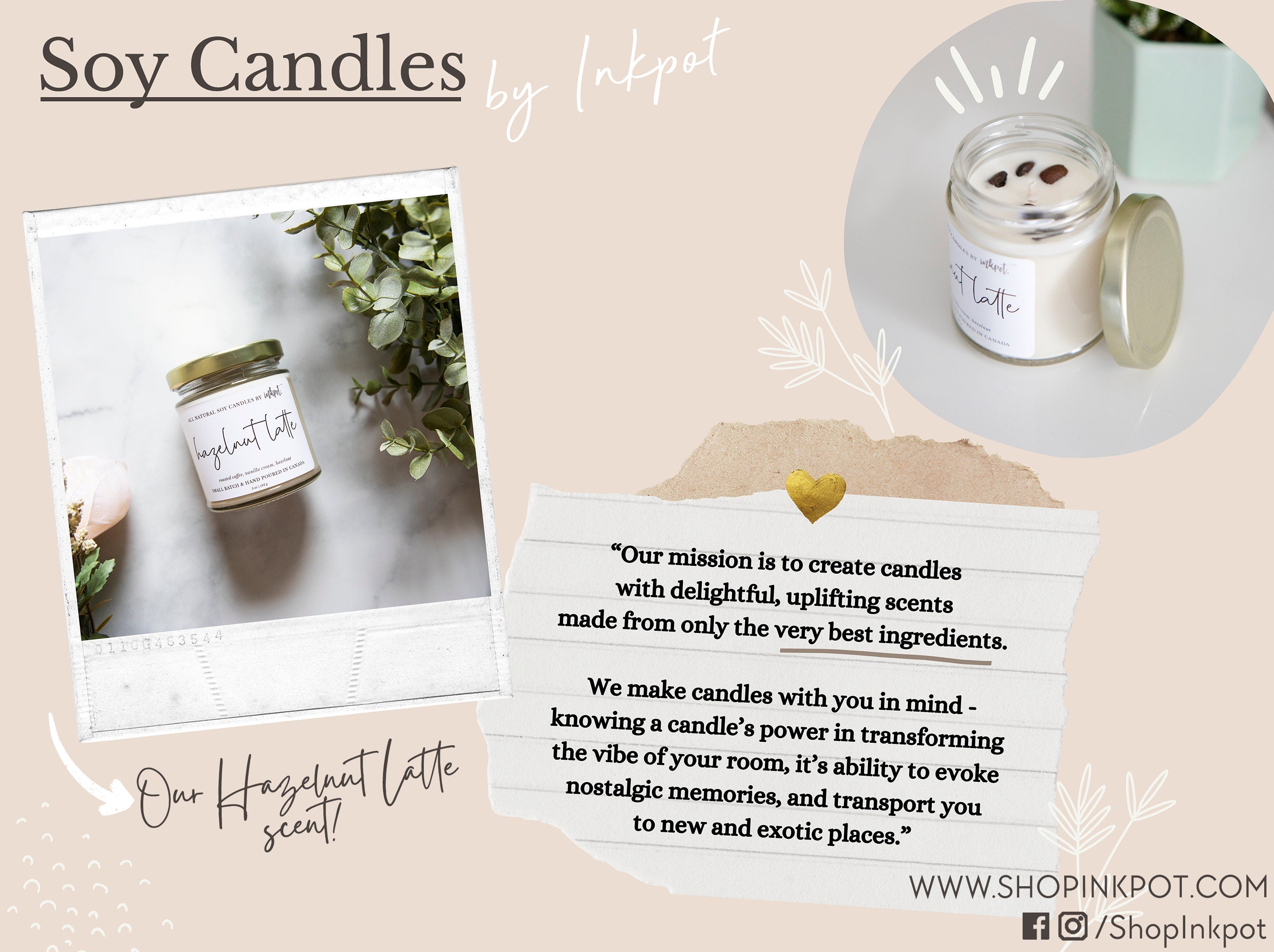 Girl You Got This Soy Candle - Hazelnut Latte | 5oz. Handmade Soy Wax Candle, Cheer Up Gift, Encouragement Gift, New Job Gift, Uplifting