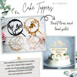 Custom Initial Wedding Cake Topper | Personalized Letter Topper, Monogram Letter Wood Acrylic Topper, Bachelorette Topper, Wedding Decor