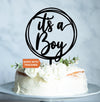 It's a Boy Cake Topper | New Baby Boy Cake Topper, Wood Acrylic Topper, Baby Shower Decoration, Gender Reveal Topper,Baby Reveal Coming Soon