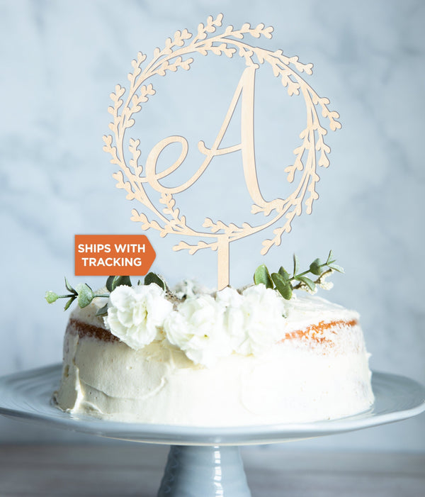 Custom Initial Cake Topper