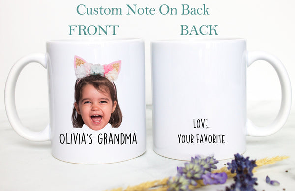 Custom Baby Face Photo Gift For Grandpa Grandma Individual OR Mugset