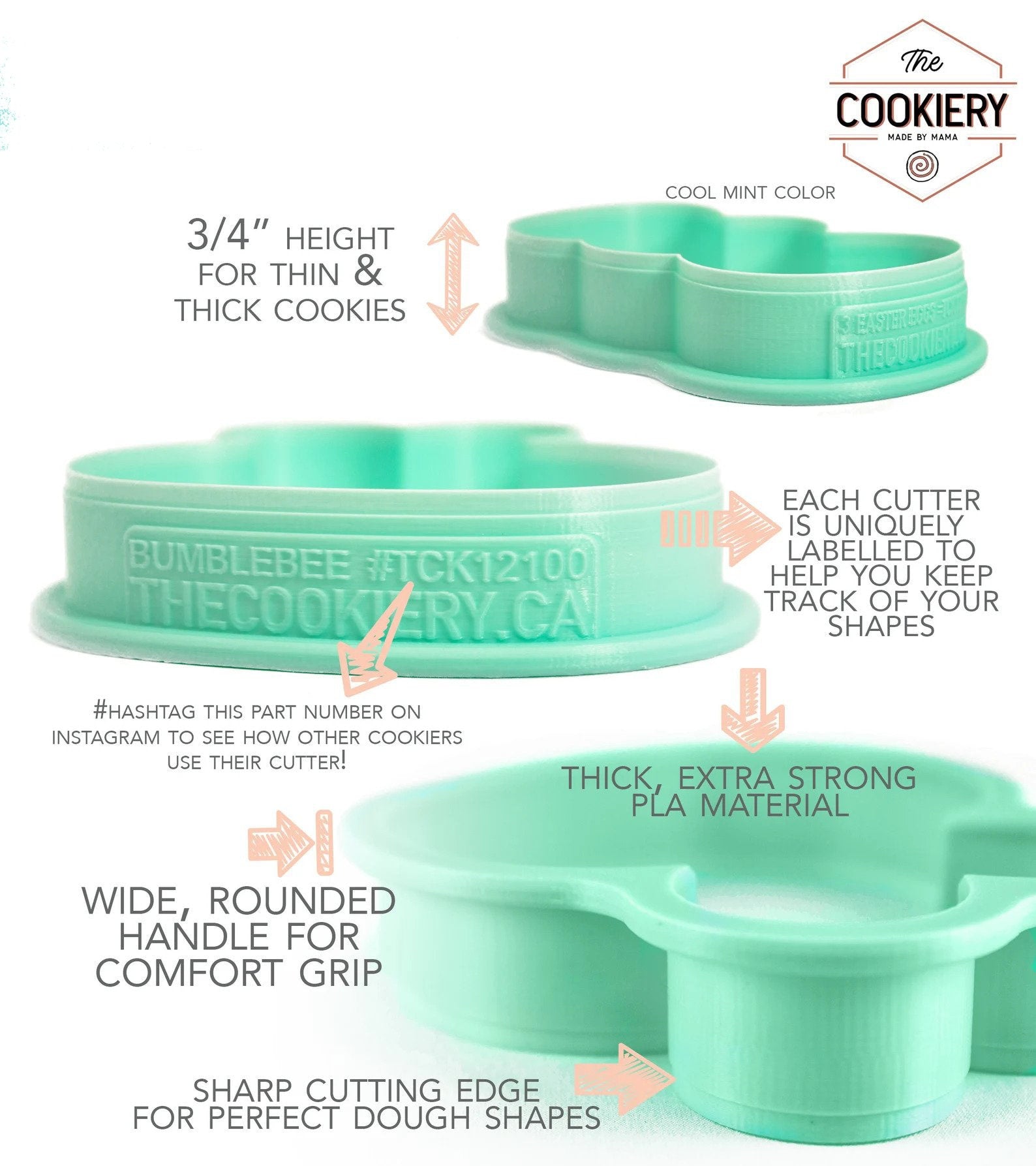 Easter Bunny and Egg Pattern Acrylic Fondant Embosser With Cutter | Cookie Stamp,Easter Fondant Embosser,Cookie Cutter, Easter Bunny Pattern