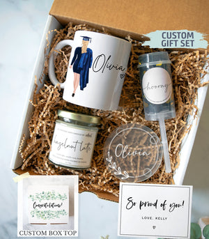 Personalized Graduation Gift Box For Her | Graduation Gift, Grad School Gift, Masters Degree Gift, University,High School, College Grad Gift