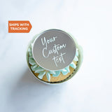 Custom Text Cupcake Topper | Personalized Text Wood Acrylic Cupcake Topper, Custom Text Cupcake Topper,Cake Charm