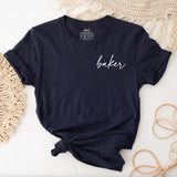 Baker Script T-Shirt | Baking Shirt, Gift For Baker, Baker T-Shirt, Funny Baking Shirt, Cookie Lover Shirt, Baking Mom Shirt