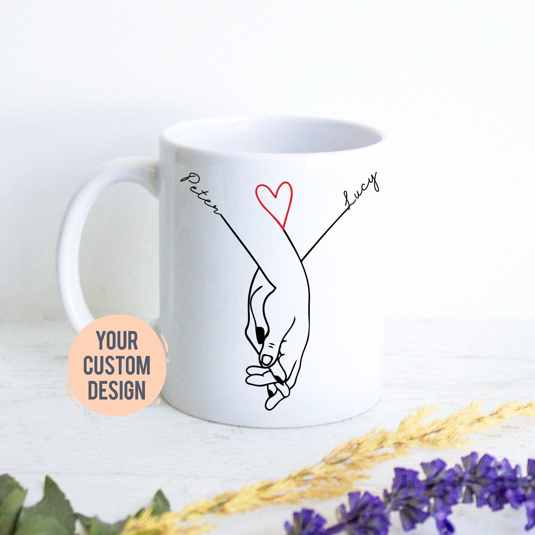 Personalized Holding Hands Mug