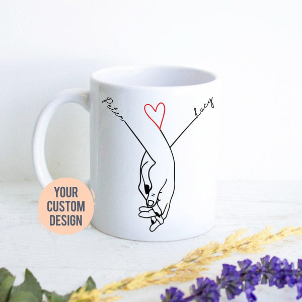 Personalized Holding Hands Mug
