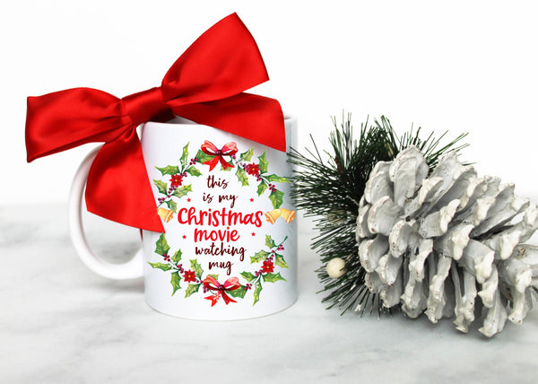 Custom Name Christmas Movie Watching Mug