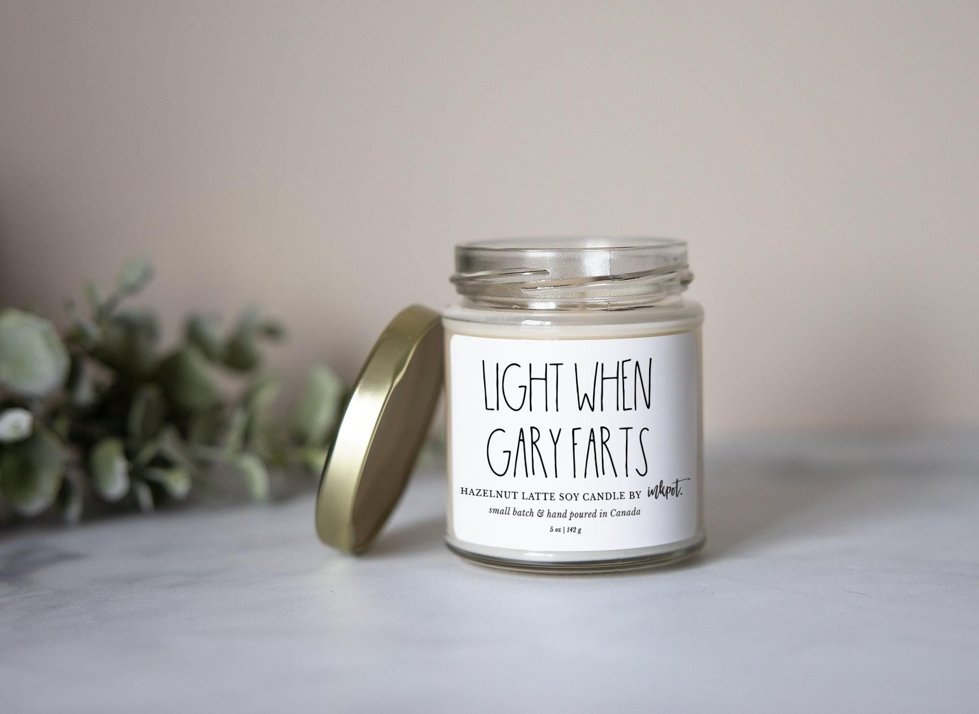 Light When Custom Name Farts Soy Candle 5oz.