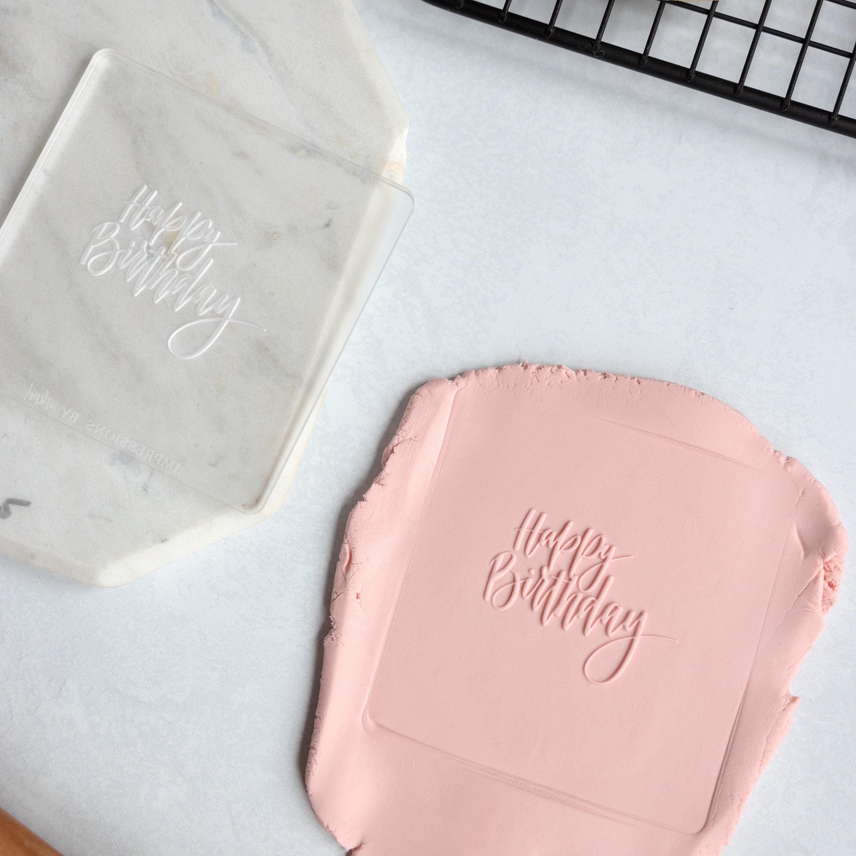 Happy Birthday Fondant Embosser Stamp