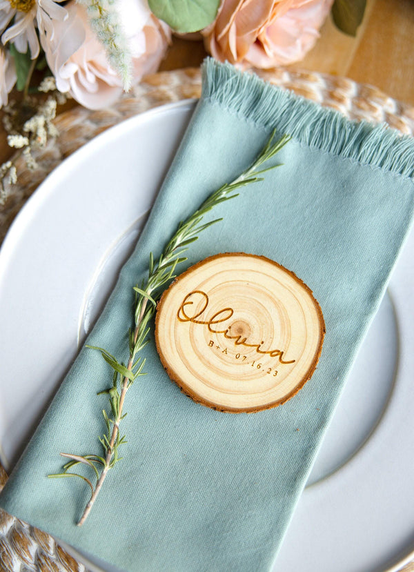 Custom Wood Place Card 3.5-4"