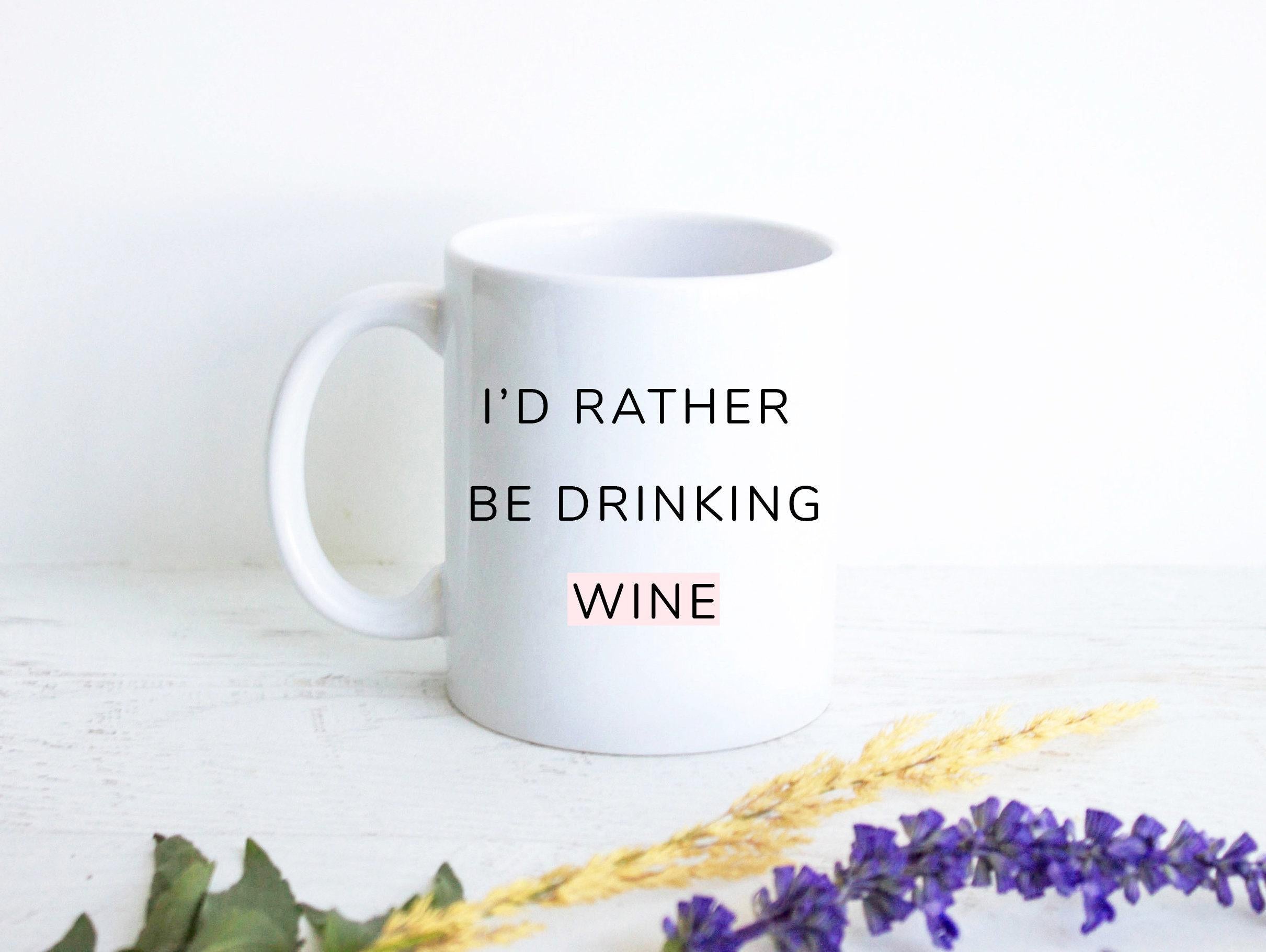 Wine Lover Gift - White Ceramic Mug