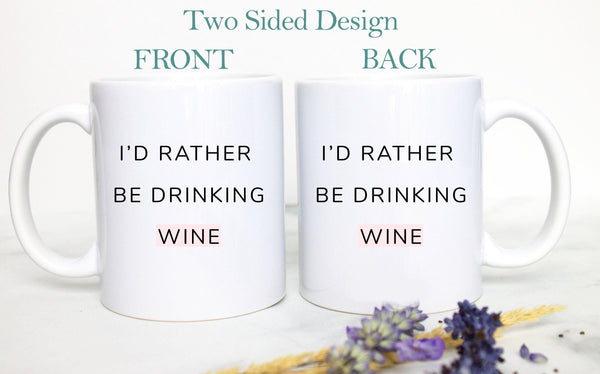 Wine Lover Gift - White Ceramic Mug