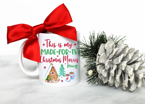 This is My Made-For-TV Christmas Movie Watching Mug Blue - White Ceramic Mug