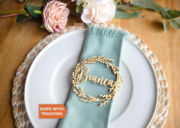 Custom Wedding Holiday Table Name Place Cards