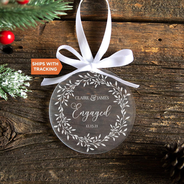 Personalized Engaged Ornament