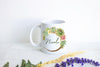 Succulent Wreath with Custom Name - White Ceramic Mug